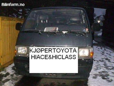 Ønsker å kjøpe Toyota HiAce, Hiclass og HiLux